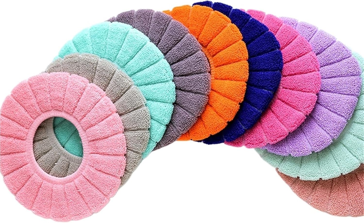 Toilet Seat Cushion Pink Washable Soft Comfortable Fast Drying For Home Travel Use Winter Warmth Mat Cover Pad