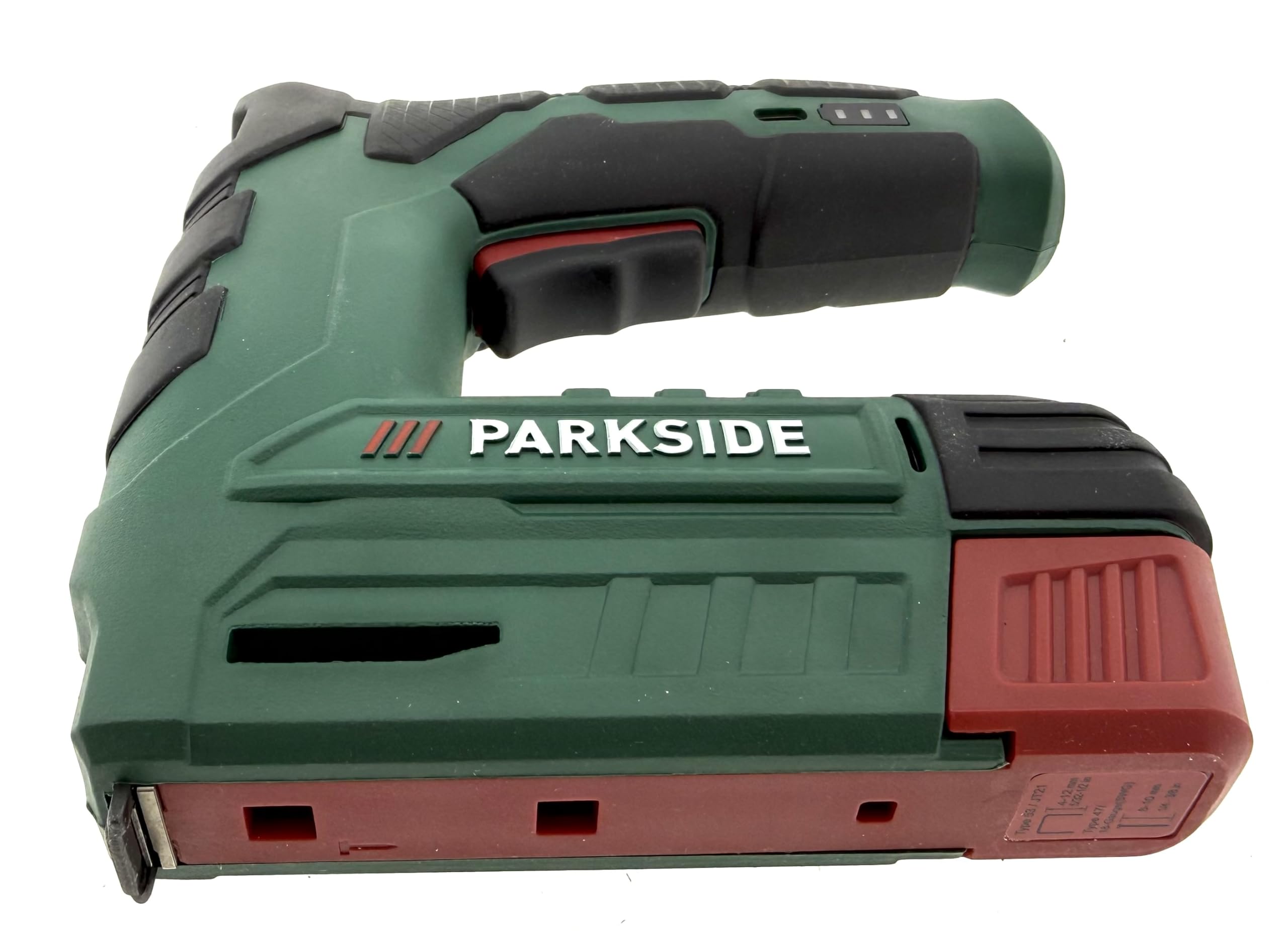 PARKSIDE Akku Tacker PAT 4 D6, 4 V Lithium Ionen, inkl Akku, USB C Ladekabel, Klammern und Nägel, Elektrotacker für Basteln, Dekoration, Haushalt, kompakt und leicht