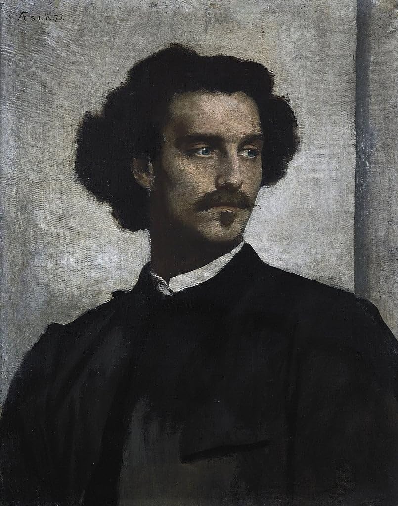 Tableau autoportrait Anselm Feuerbach impression d'art mural 60x90cm