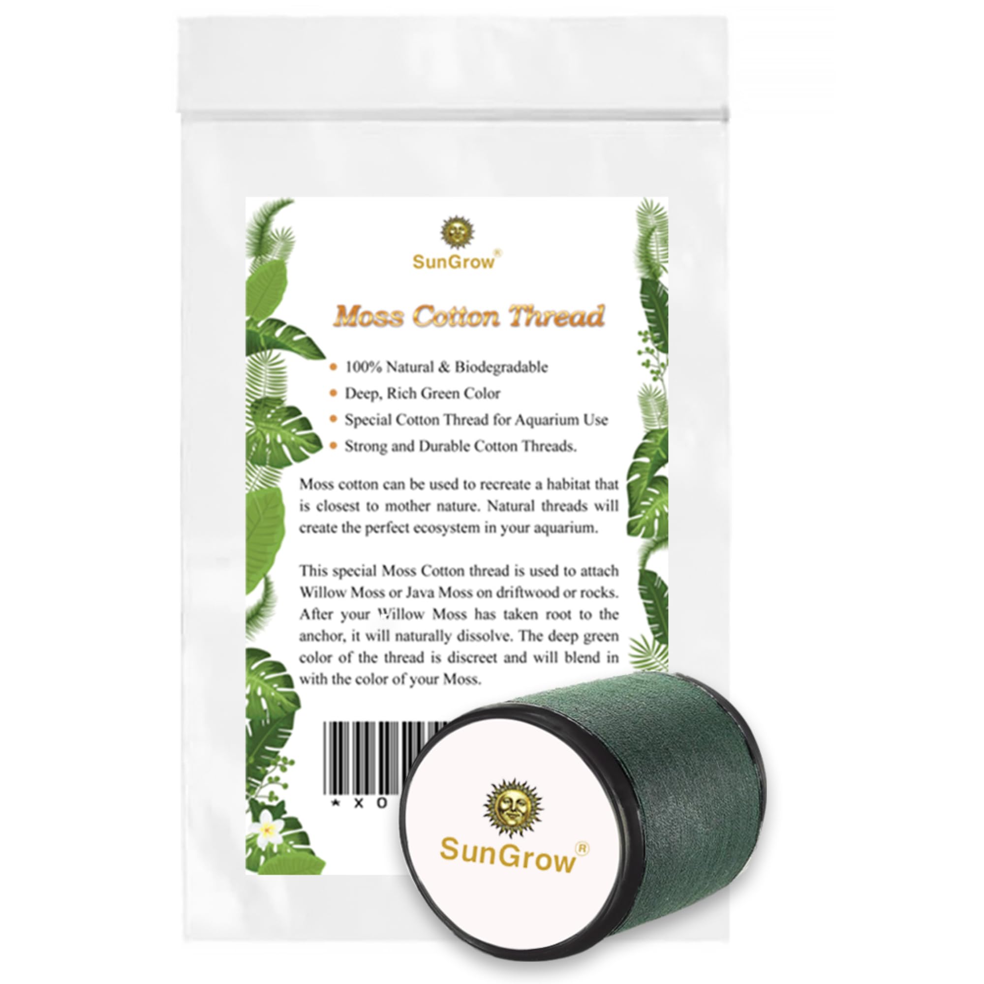 Snapklik.com : Moss Cotton Thread, 20 Meters, Dark Green Color Similar ...
