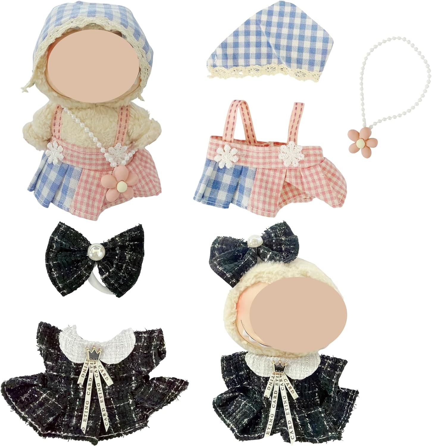 Clothes for Doll, 6 Pack Outfits and 10 Pairs of Shoes for 17cm Doll, Perfect for Play and Display, Accessories for Doll's Collectors