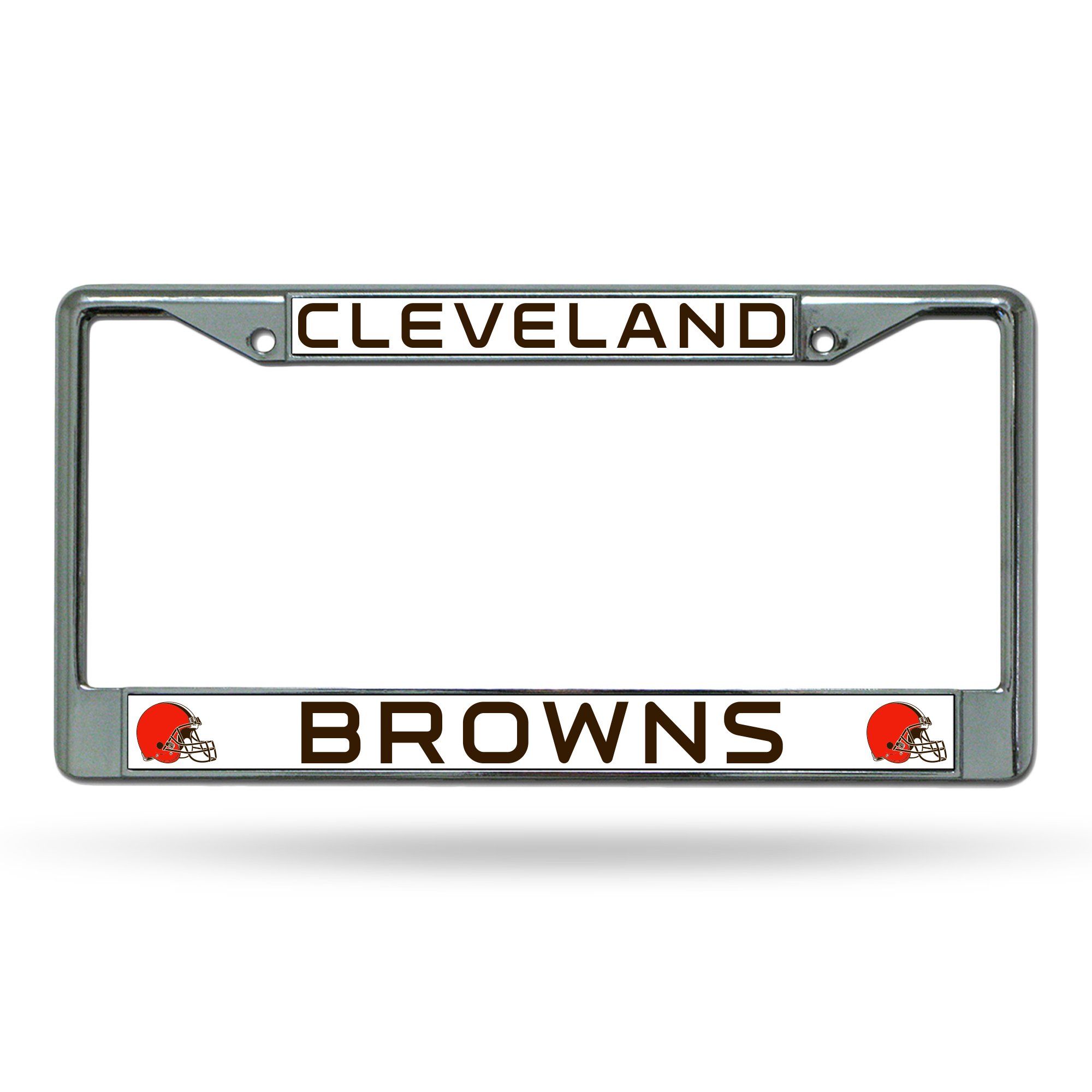 Rico Industries NFL Cleveland Browns Standard Chrome License Plate Frame, 6 x 12.25-inches