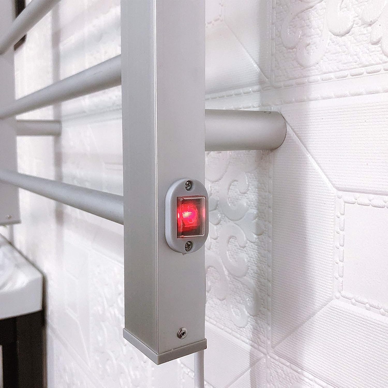 Wall Mounted Electric Towel Warmer 7 Bar Towel Dryer Plug-in Bath Towel Heater Aluminum Frame for Home Fashion