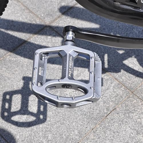 Miniatura 6 de UPANBIKE Pedales de bicicleta de aleación de magnesio 916 '' rodamiento de husillo de alta resistencia antideslizante gran plataforma plana para