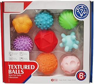 مجموعة كرات ضغط مطاطية ناعمة للأطفال من 8 قطع، لعبة حسية آمنة وممتعة للرضع، متعددة الألوان