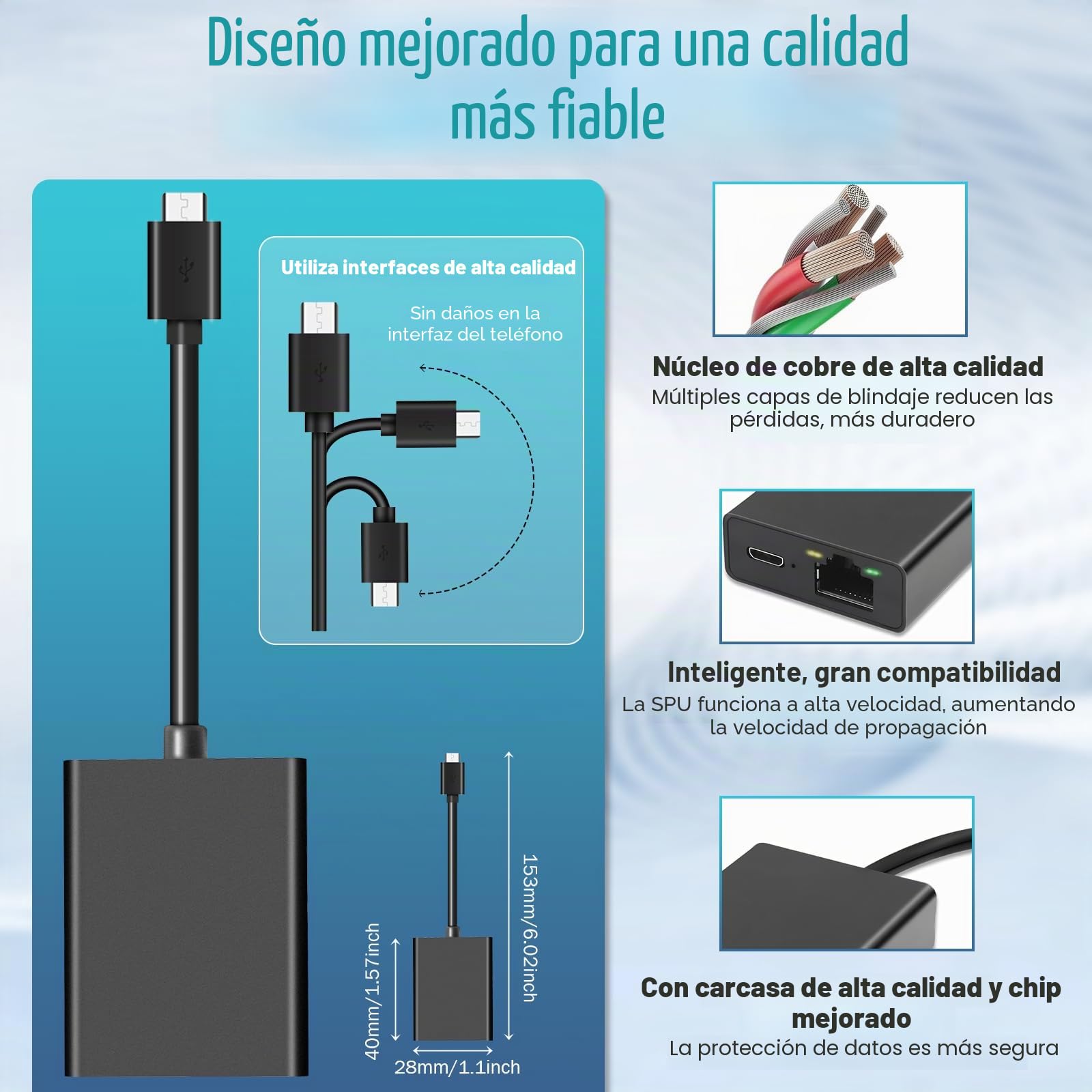 ARCELI Adaptador micro USB a Ethernet para Fire TV Stick - Adaptador de red portátil USB a RJ45 Ethernet 100 Mbps - Compatible con Fire TV Stick (2 unidades)