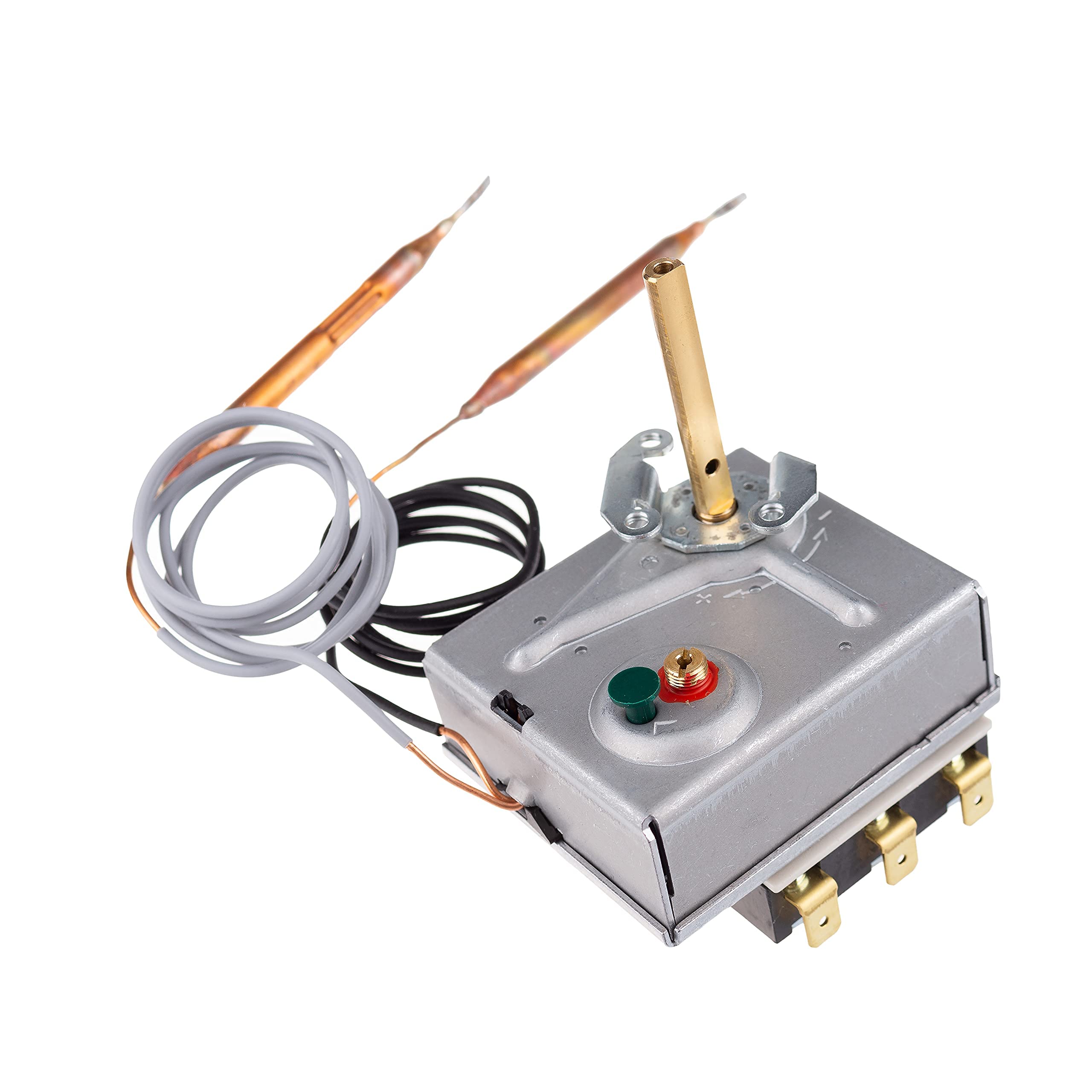 Termostato combinado con fusible térmico tipo RAC, reinicio manual, termostato trifásico 20/3,3 A/400 V (30-85 °C/conector Fast ON)