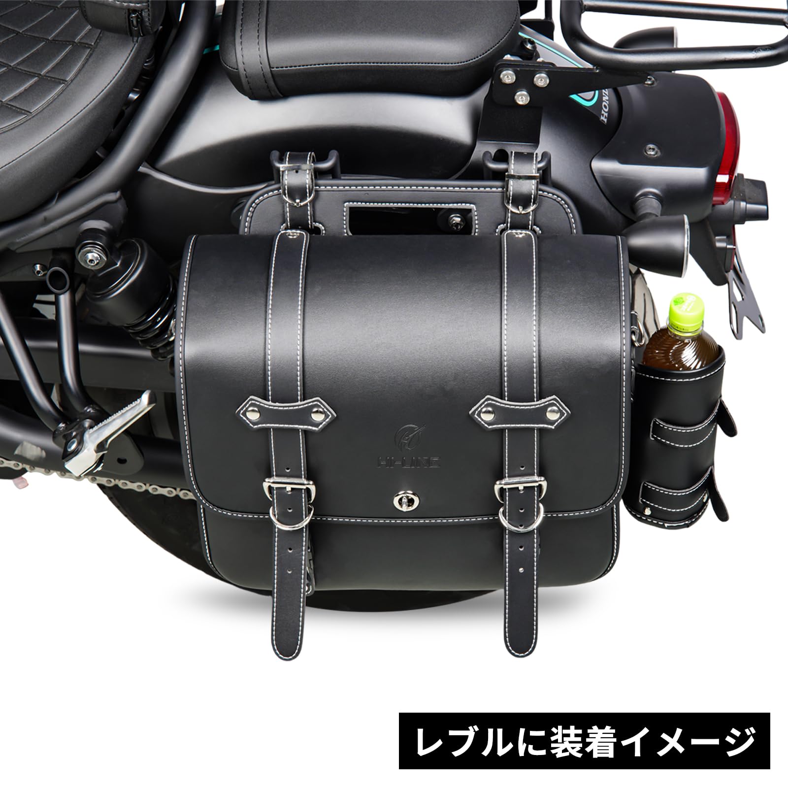 サイドバッグ サドルバッグ 大容量 防撥水 防水 ドリンクホルダー Amazon | HI-LINE バイク サイドバッグ サドルバッグ 15L 大容量