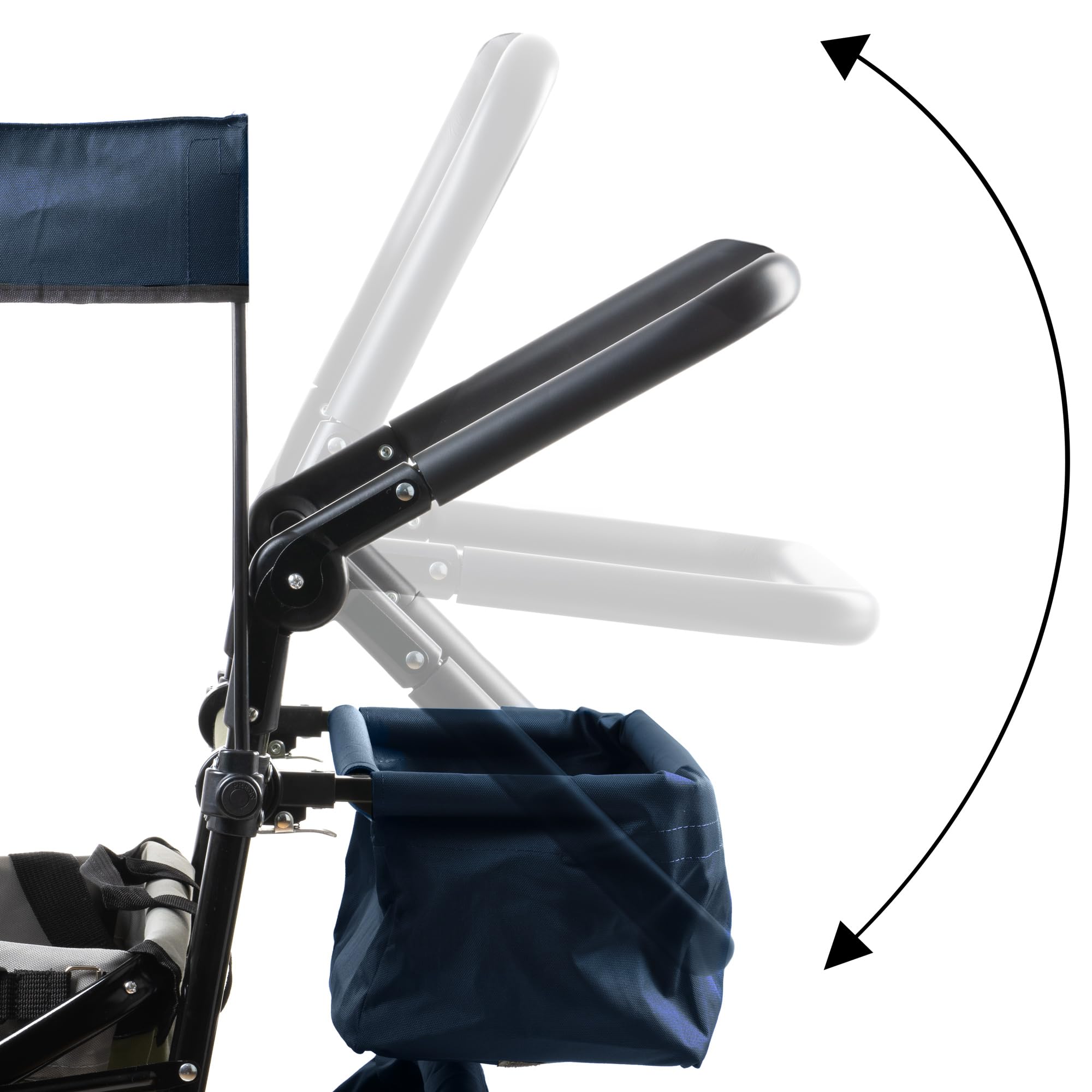 Zelsius Bollerwagen faltbar mit Dach | Blau/Grau | Transportwagen mit Gurtsystem | Handwagen, Klappbollerwagen, Gerätewagen | Faltbollerwagen klappbar, Gartenkarre mit Sonnendach, Transportkarre