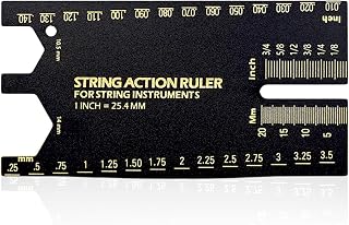 Guitar String Action Gauge, Guitar String Gauge Measuring Tool for Used to Measure The Ddistance Between the Strings of a Musical Instrument