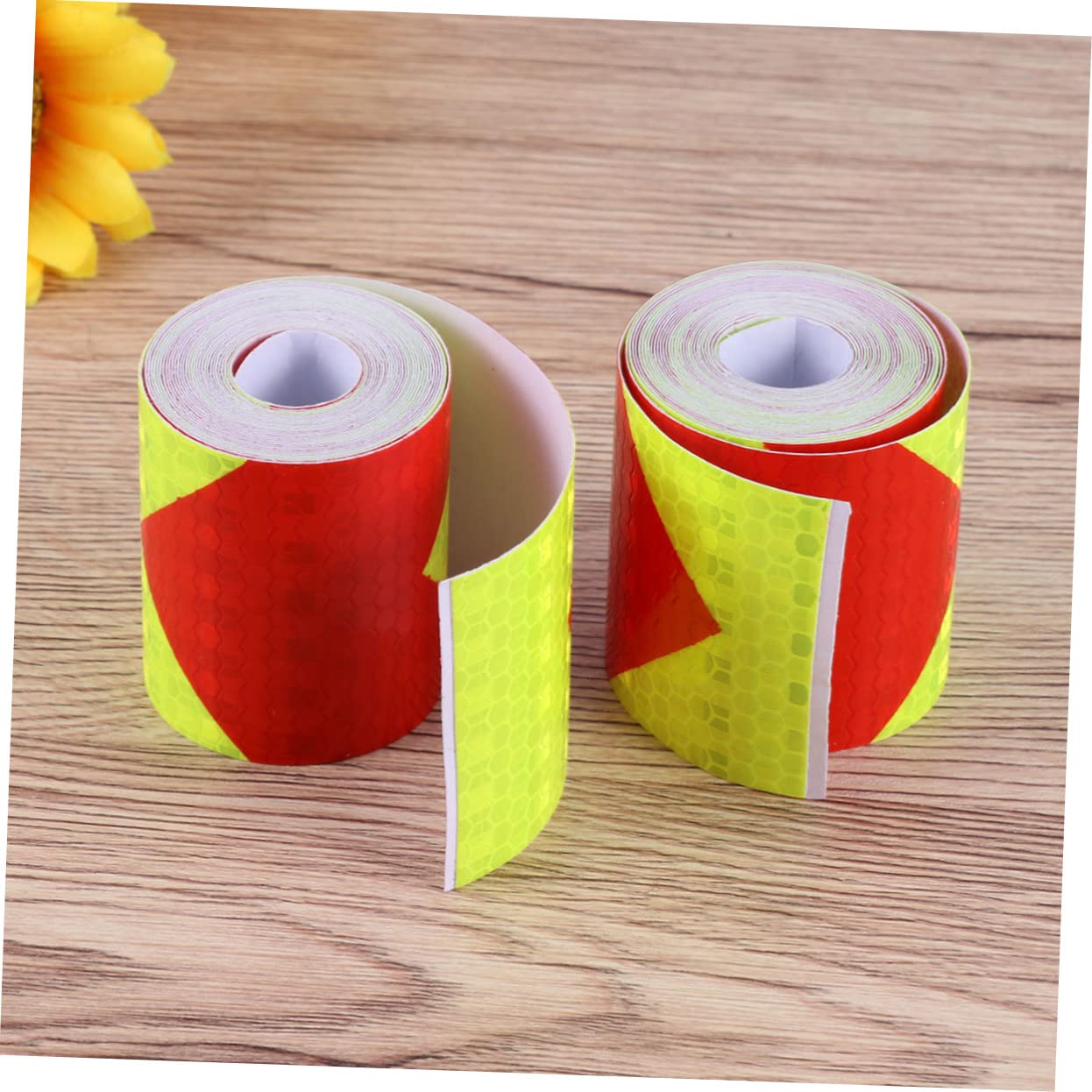 HEALEEP 3pcs Fluorescent Security Sticker Reflective Warning Tape Arrow Sticker