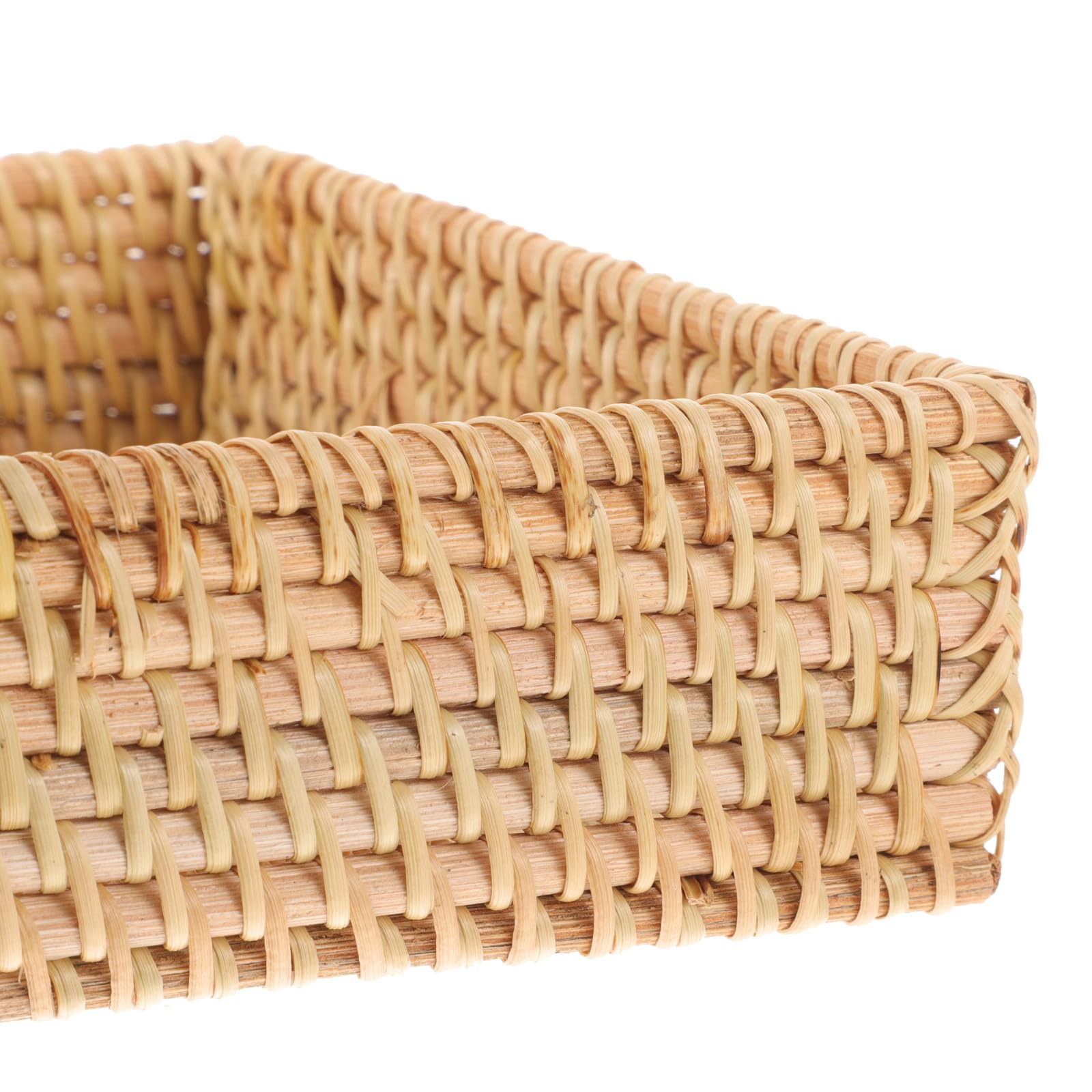 Portatovaglioli e Arredamento Semplice e Creativo Bordi Lisci e Arrotondati in Rattan Vassoio Portatovaglioli da Tavola per Decorazione di Ristorante