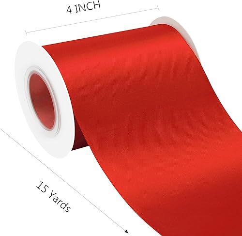 Miniatura 232 de Cinta de satén rosa polvoriento de doble cara de 1/4 pulgadas x 50 yardas, cintas de poliéster polvorientas para envolver regalos, cinta de tela