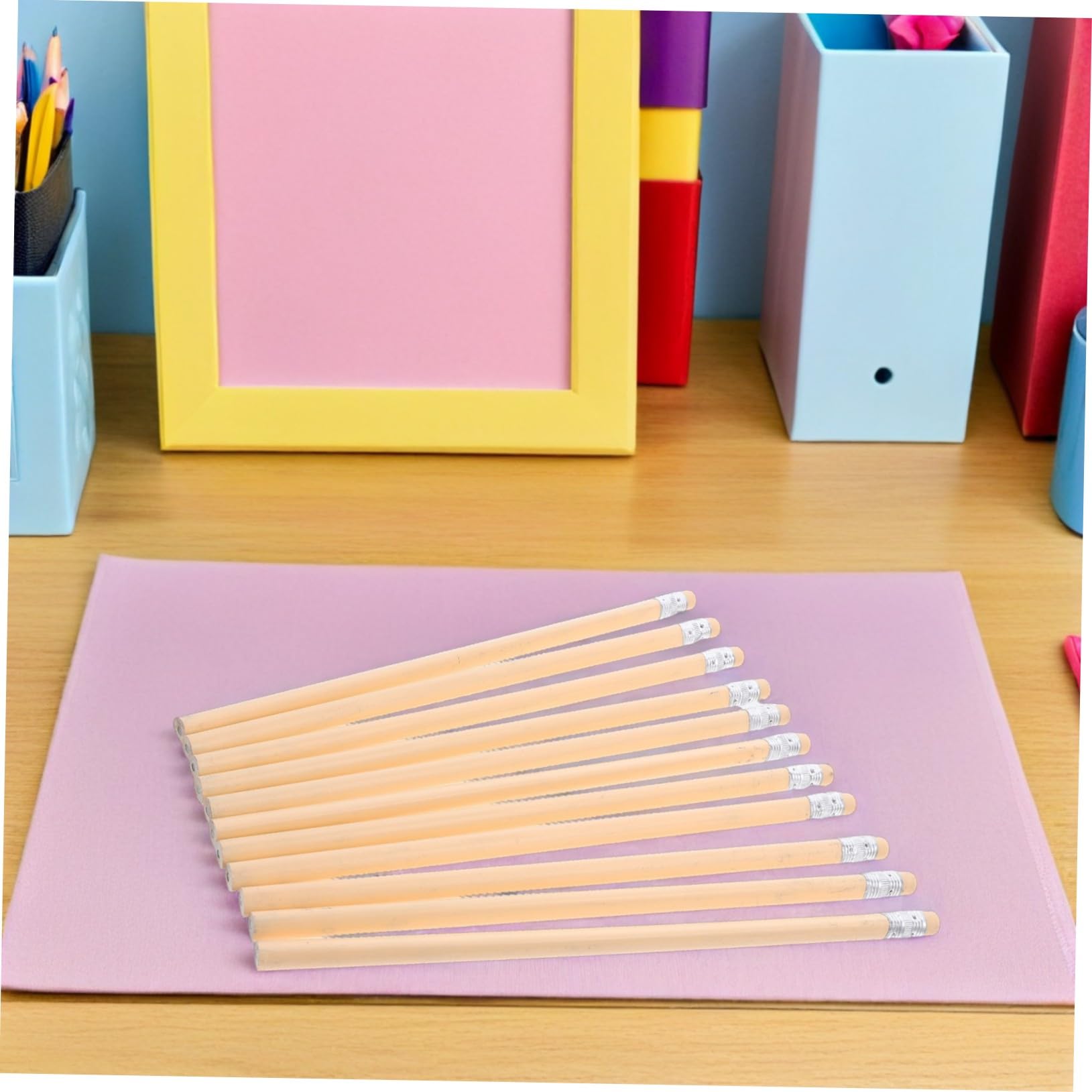 80 Pièces Crayons Hb Bois avec Gomme Prise Ergonomique pour Écriture et Dessin Confortables Fournitures École et Bureau Polyvalentes