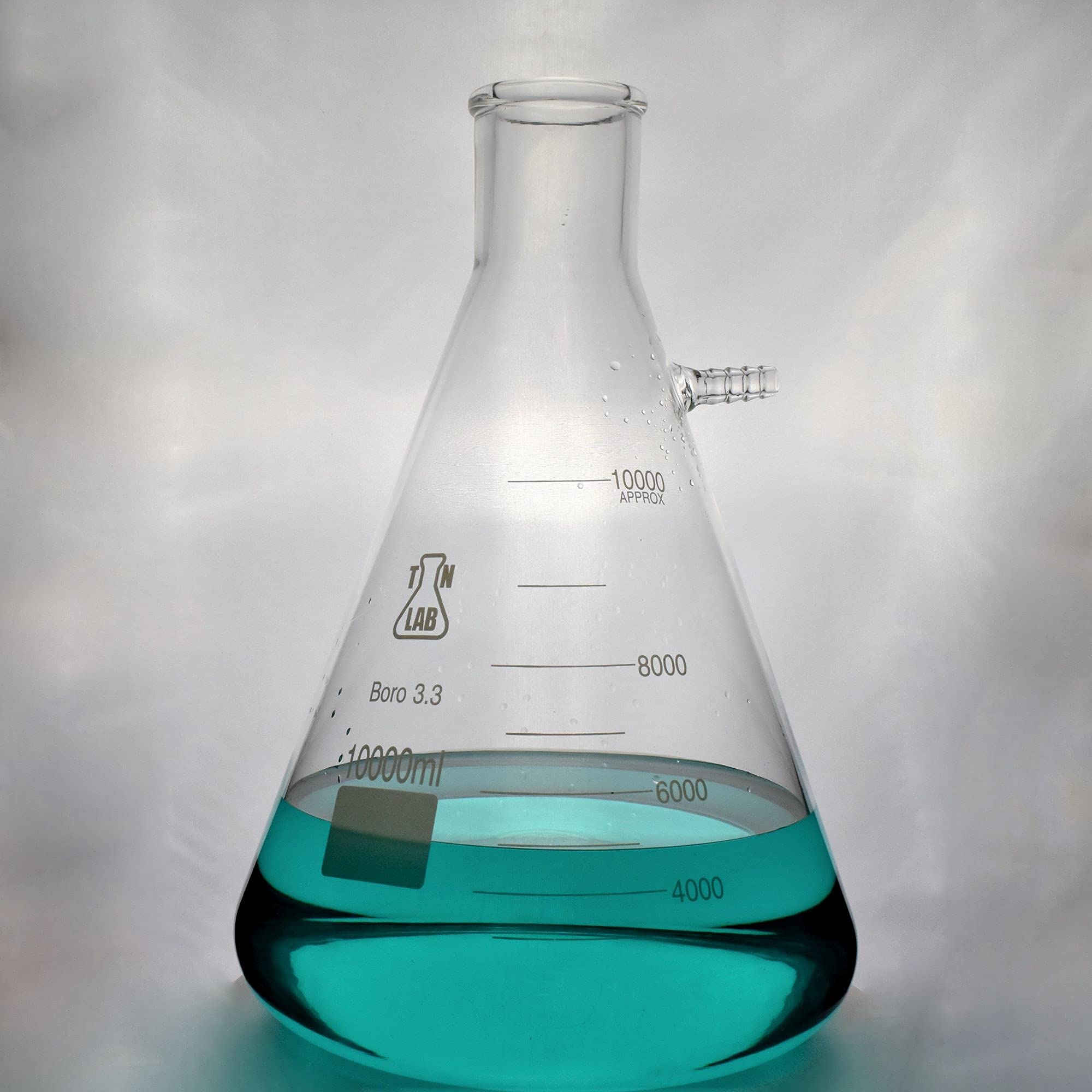 TN Lab Filter Flask Borosilicate Glass Vacuum Flask 10,000ml 10L