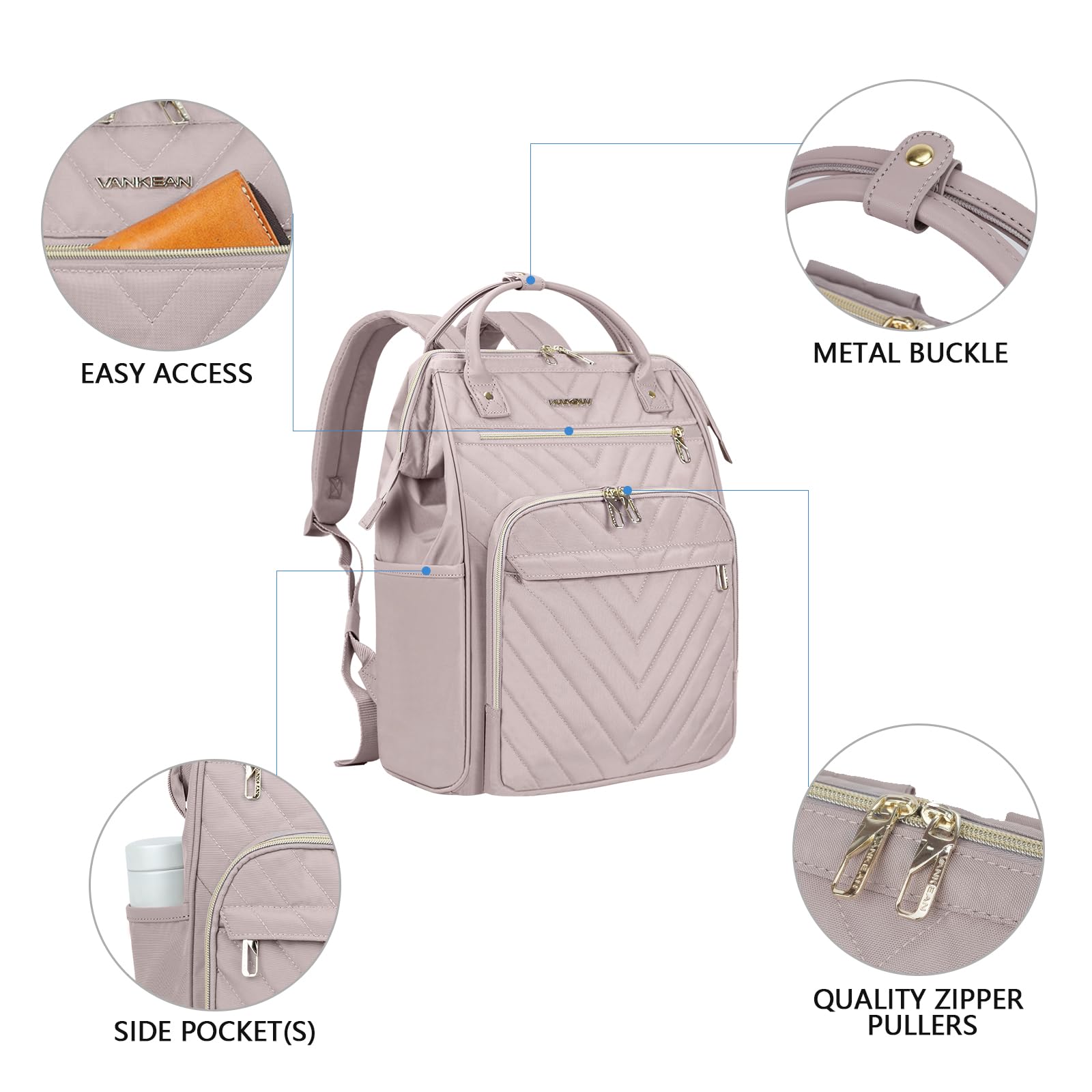 VANKEAN Laptoprugzak 15,6-16,2 inch schoolrugzak waterbestendig... Laptoprugzak 15,6-16,2 inch waterbestendig voor mannen en vrouwen... Afbeeldingen