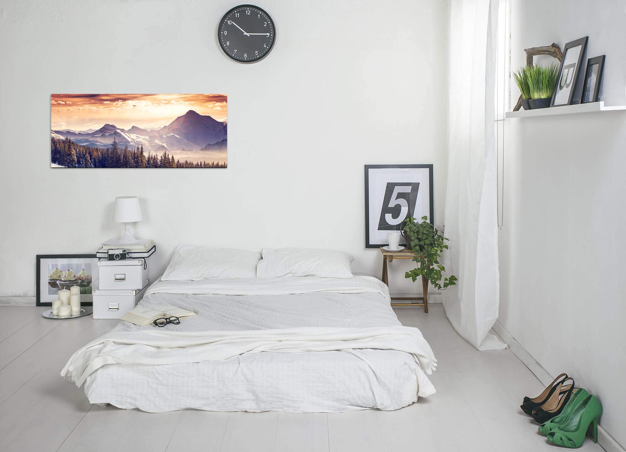 Paul Sinus Wandbild 60x40cm - Jasna See Slowenien Berglandschaft Leinwand