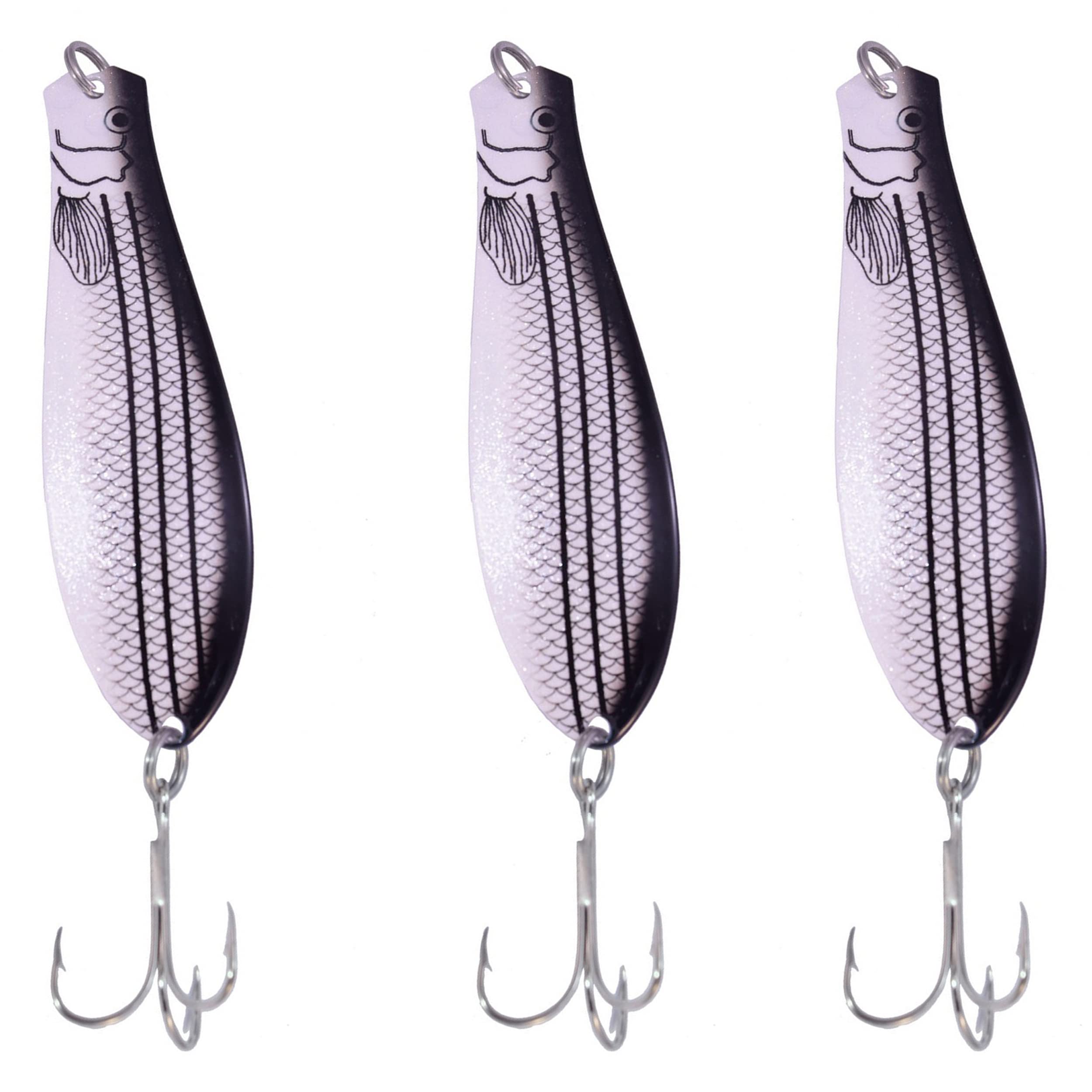 Doctor Spoons Orginal Fishing Lures Series - Made in USA - Saltwater & Freshwater - Eagle Claw Hook - Walleye, Bass, Northern, Pike, Salmon, Trout, Striper & More