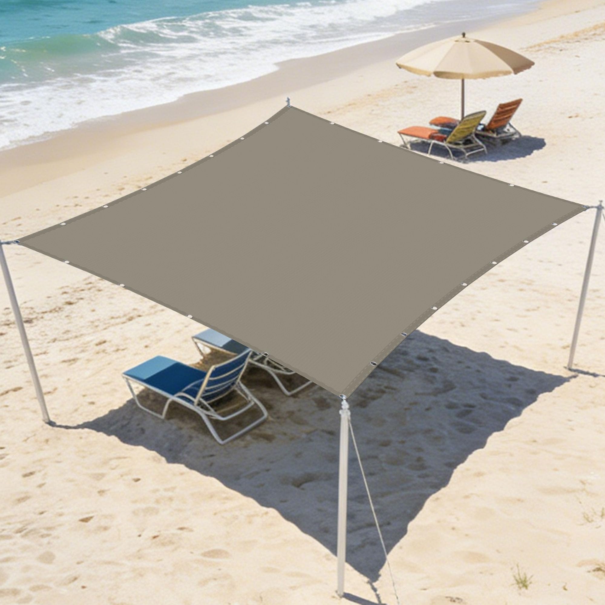 Voile d'ombrage étanche 220 x 250 cm pour protéger la terrasse du soleil
