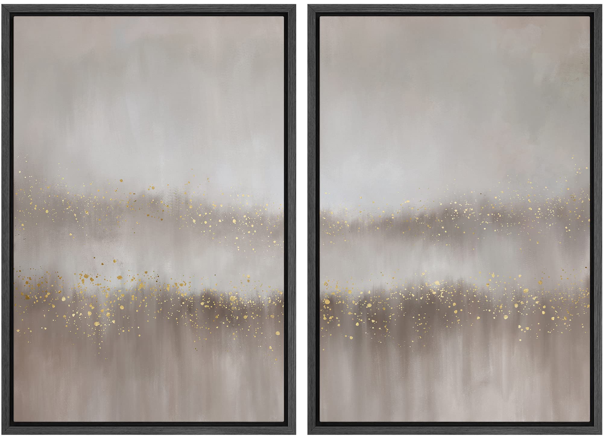 MUDECOR Framed Canvas Print Wall Art Set Watercolor Pastel Green Tan Landscape Abstract Shapes Illustrations Modern Art Decorative Contemporary for Living Room, Bedroom, Office - 16"x24"x2 Natural — view 51