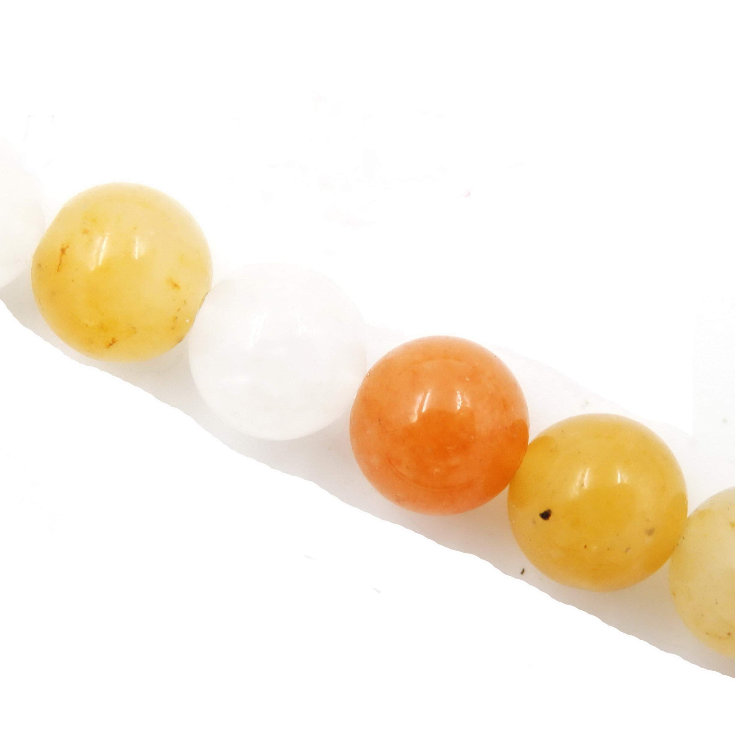Malahill Natural Chrysocolla Mica Beads - 8mm Loose Stone Beads For Bracelet Making With Stretch Cord