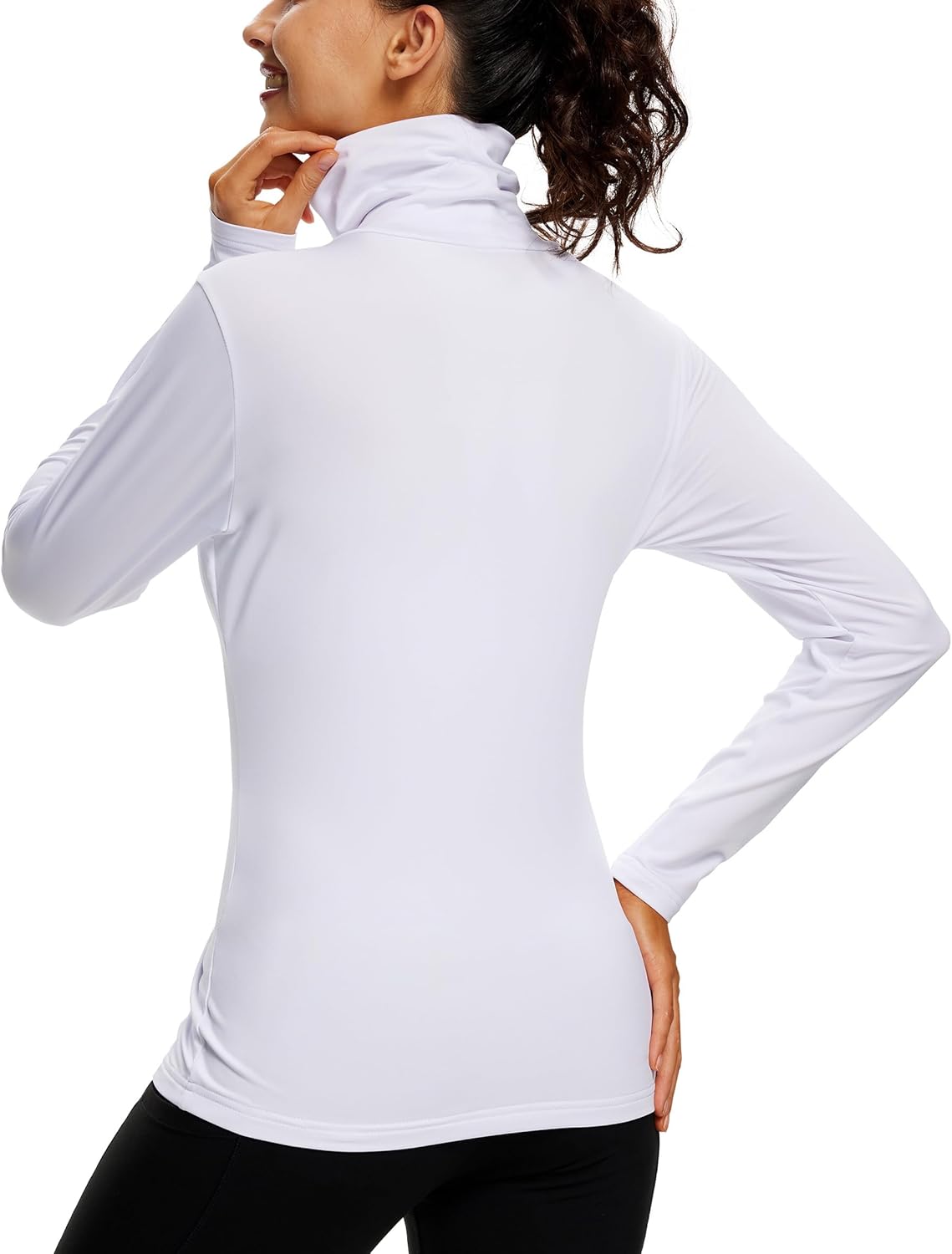 ZUTY 3 Pack Turtleneck Long Sleeve Shirts Thermal Underwear for Women Long Johns Winter Clothes Warm Base Layer Tops - Image 2