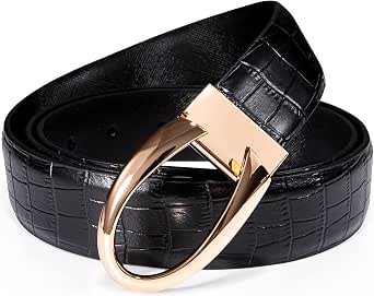 Barry Wang Ratchet Belt Strap – Genuine Leather Replacement Strap For Ratchet Buckles