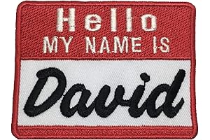 Custom Embroidered 'Hello, My Name Is' Patch for Clothing & Accessories
