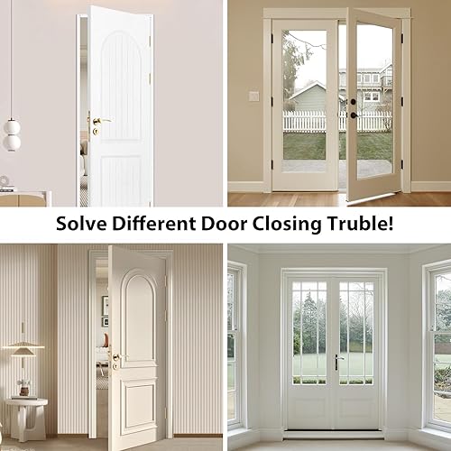 Miniatura 7 de Jiayi Pestillos magnéticos para puerta de gabinete, paquete de 2 cierres magnéticos resistentes para puerta, 110 libras, cierre magnético de acero