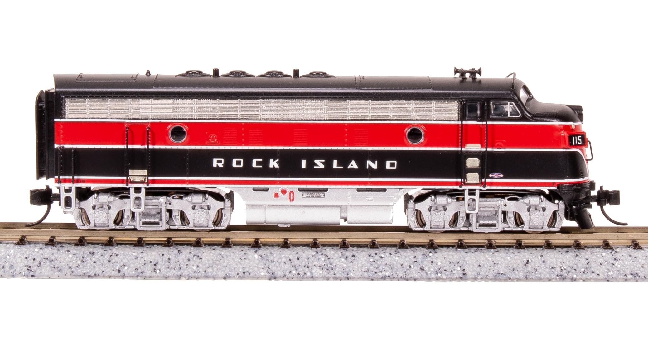 Broadway Limited 7769 EMD F7A, Crip 115, Red/Black w/Aluminum Trucks, Paragon4 Sound/DC/DCC, N Scale