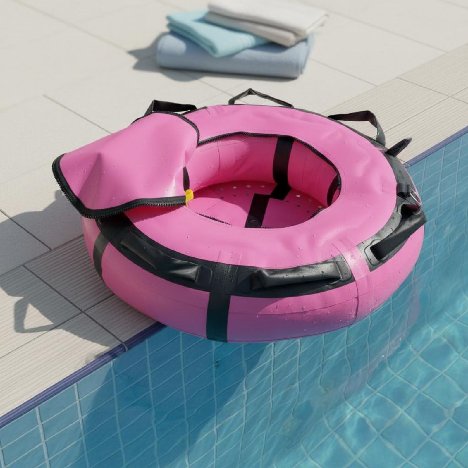Aufblasbare Boje Taucherboje Freediving Boje Signalboje Markierungsboje aus PVC mit Heller Sichtbarkeit Sicherer Befestigung Und Einfachem Handling