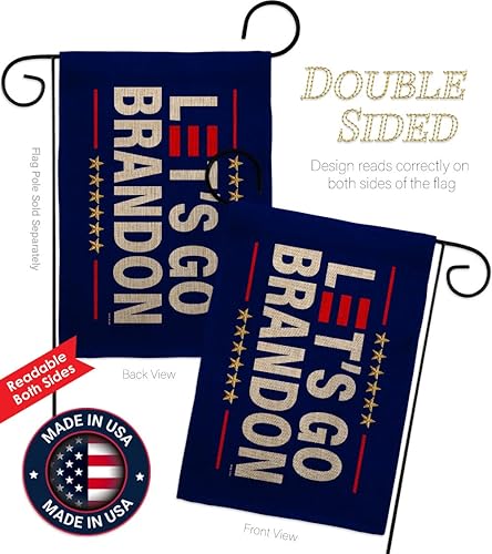 Miniatura 3 de FJB Flag Let's Go Brandon Bandera de arpillera azul para jardín, presidente político, demócrata, republicano, fiesta de té, Estados Unidos, Estados