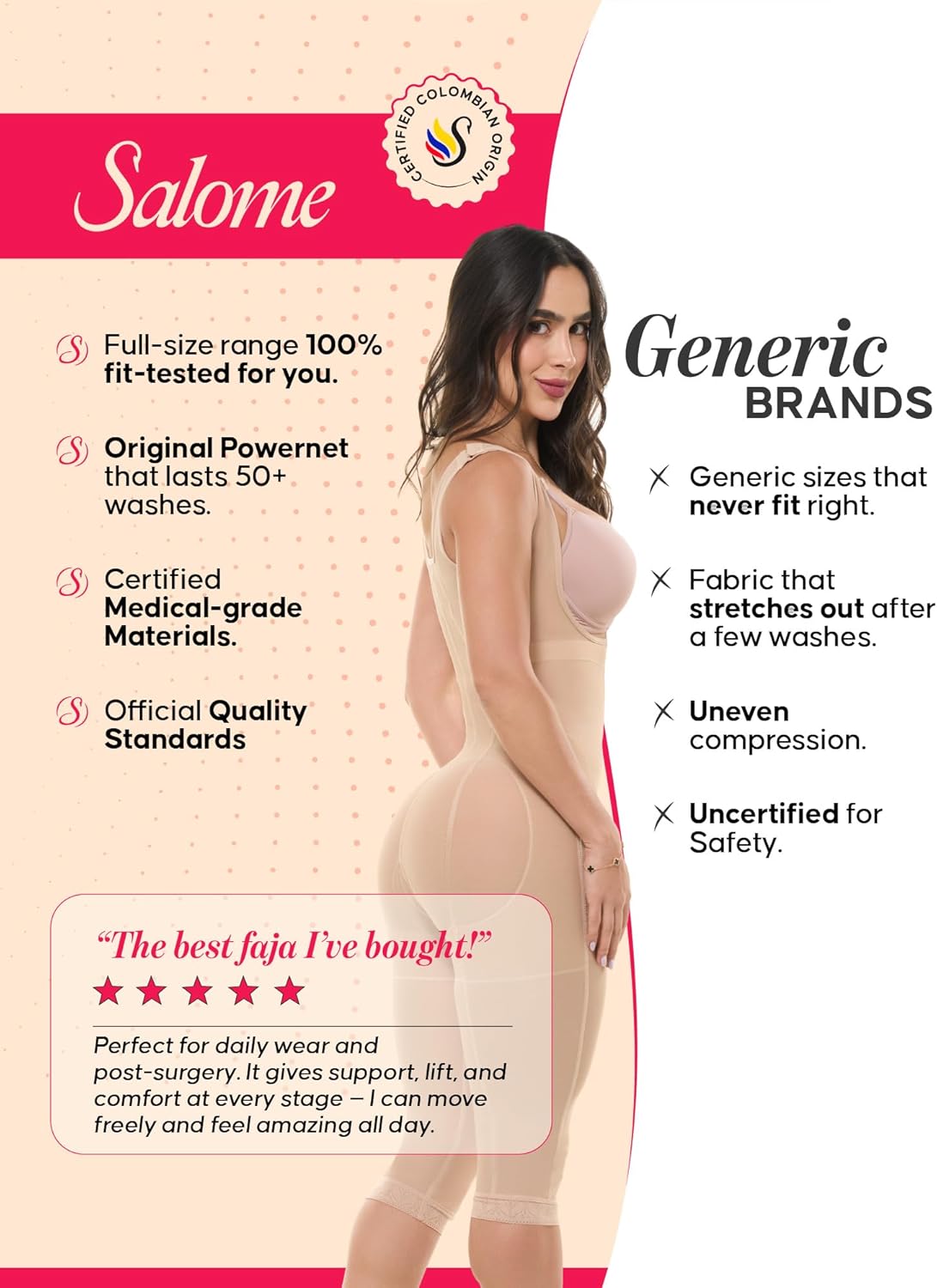 Fajas Reductoras y Moldeadoras Colombianas Levanta Cola Post Surgery Compression Garments After Liposuction - Image 4