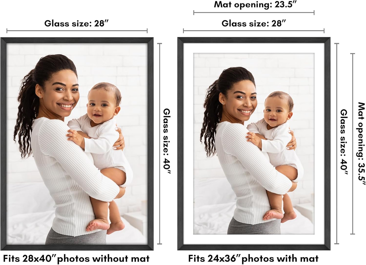 28x40 black picture frame