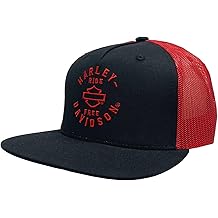 Men's Sulk Bar &amp; Shield Snapback Mesh Trucker Hat - Black/Red