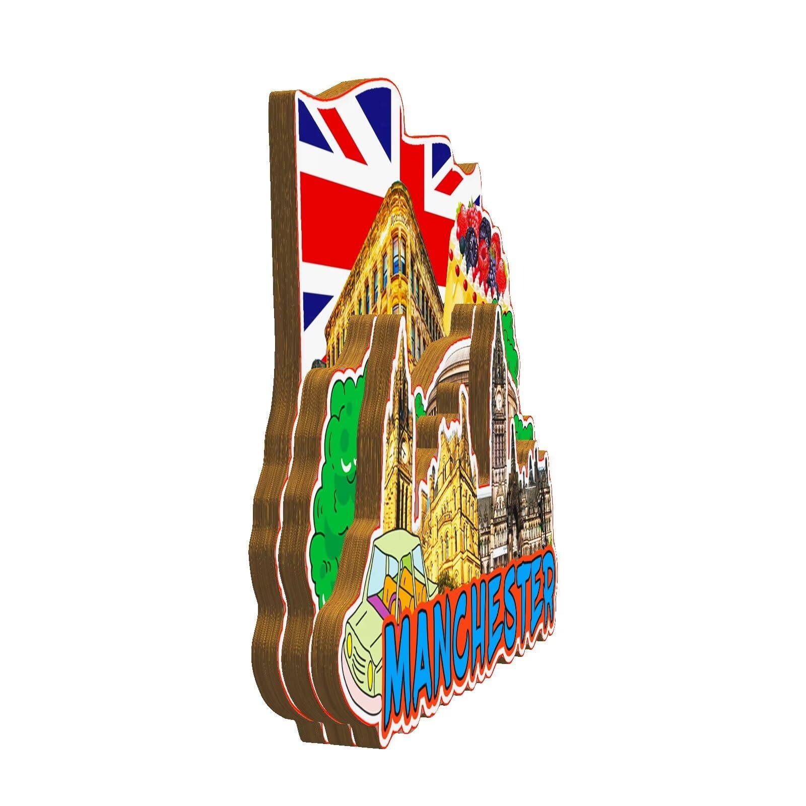 Magnete Apribottiglie Manchester England – Souvenir In Vetro Cristallo Per Frigorifero