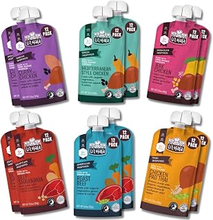 Li'l Hala Foods - Baby Meat Pouches - (Variety 12 Pack)