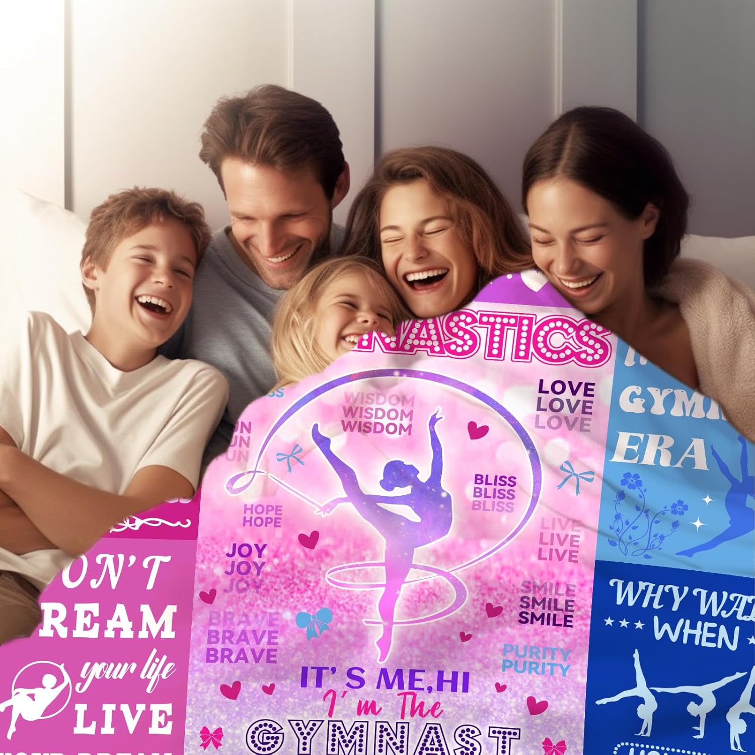 Gymnastics Blanket Gifts for Girls,Girls Gymnast Stuff Gymnastics Throw Blankets,Birthday Party Gifts for Gymnast Lovers Women Kids Teens 50"X 40" - Image 5