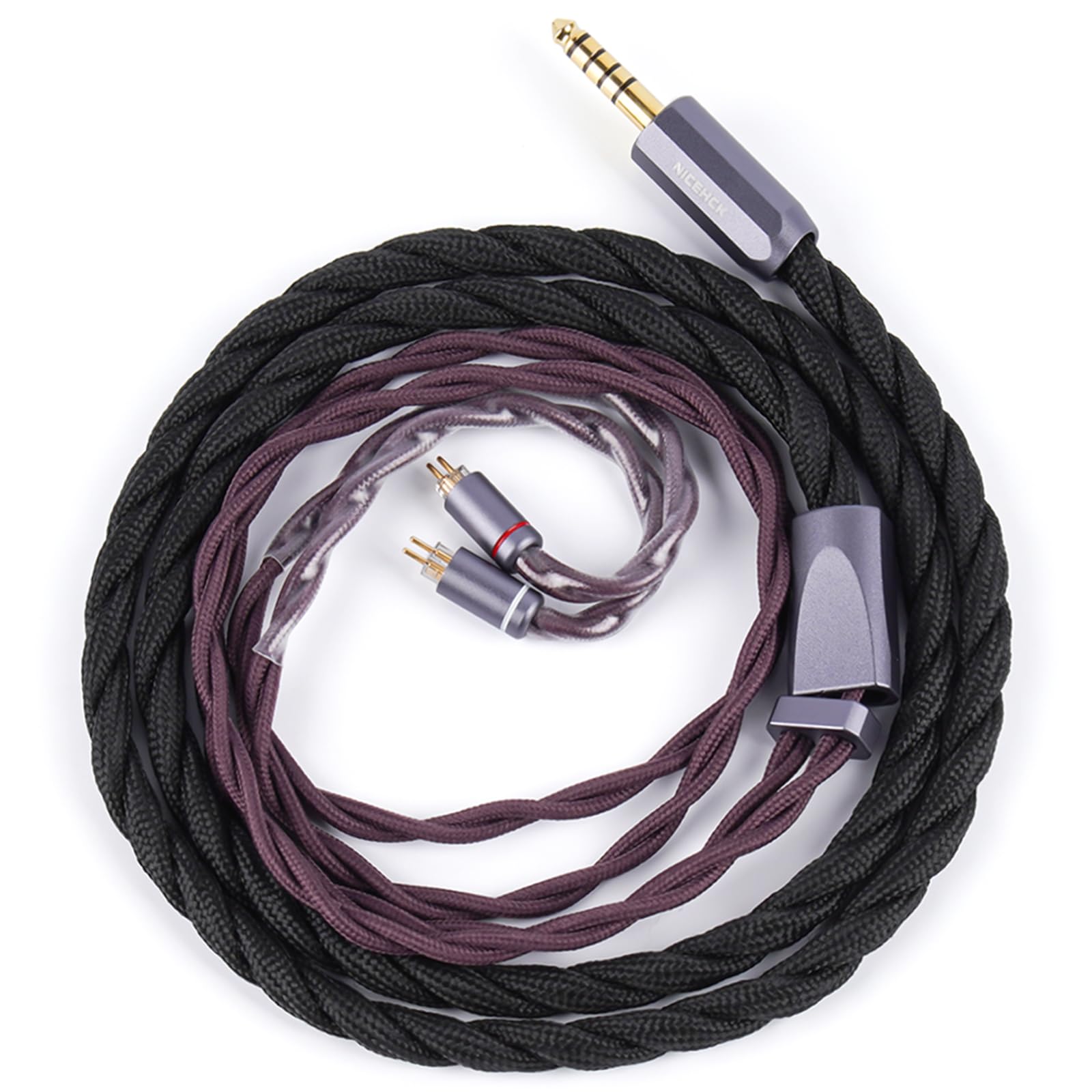 NICEHCK NICEHCKDragonScale 2 IEM Cable, Silver-Palladium Alloy IEM Upgrade Cables, Liquid nitrogen Treated in- Ear Monitor Cord, MMCX/2Pin Balanced Cords for Himalaya,NX8,ZS10 (4.4mm with 0.78 2pin)