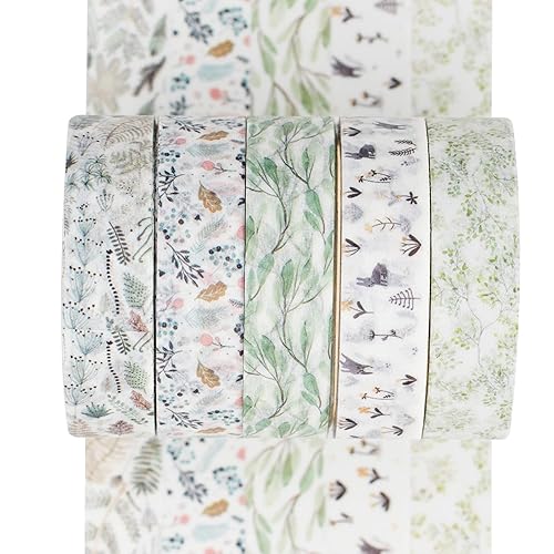 5 Rolls Washi Tape Set Creative Basic Skinny Decorative Tapes