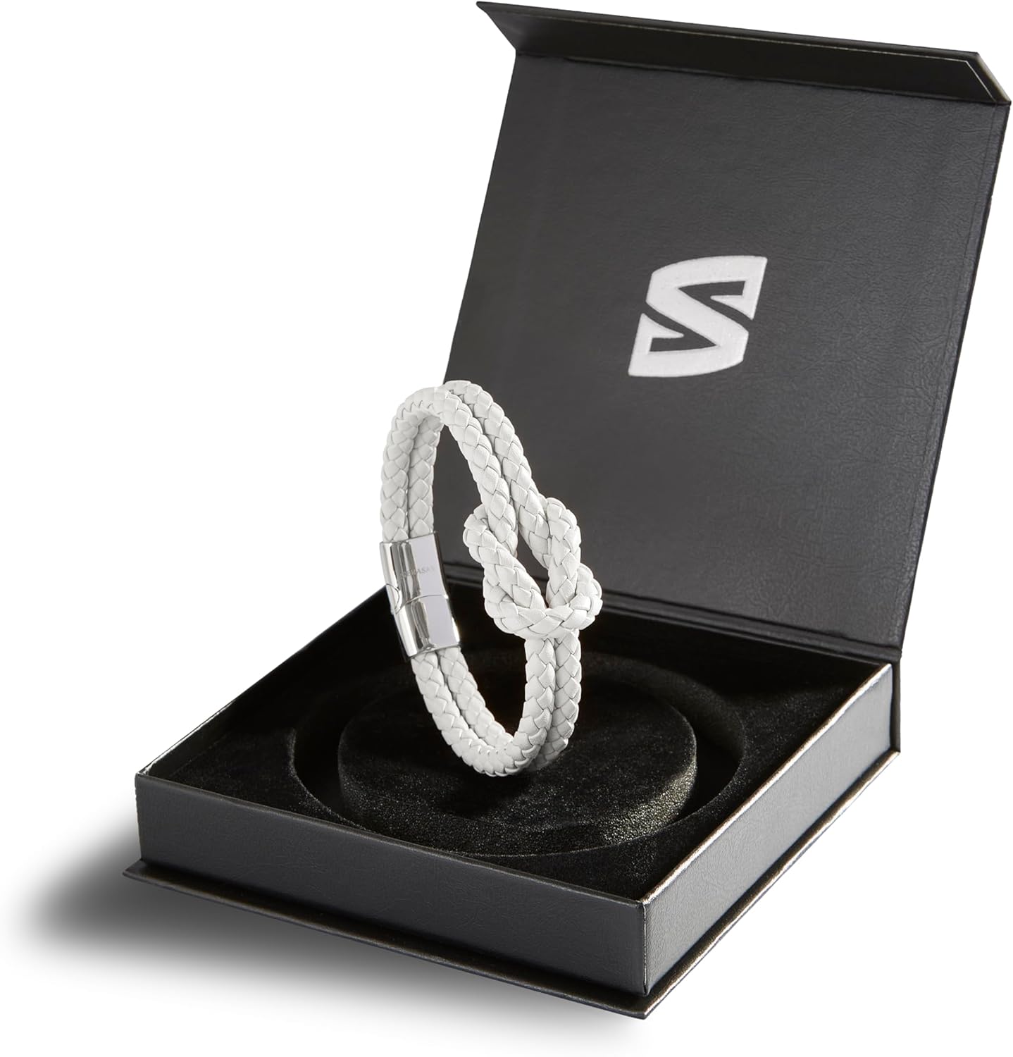 SERASAR | Leather Bracelet [Knot] for Women | 4 Colors & 3 Lengths | Stainless Steel Magnetic Clasp | Exclusive Jewelery Box | Great Gift Idea
