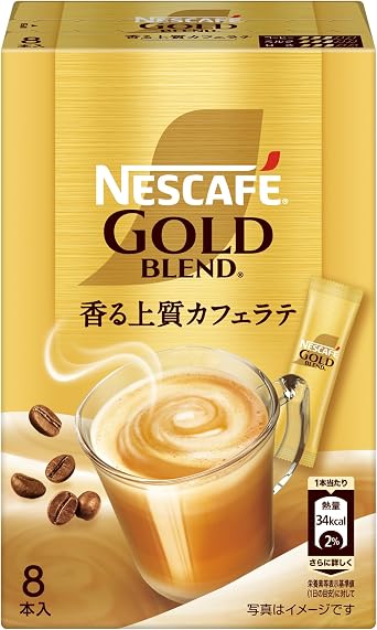 Nescafe Gold Blend Stick Coffee 8 Count < Cafe Latte >