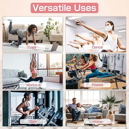 Miniatura 7 de COANSEN Calcetines sin dedos, 3 pares de calcetines de agarre de pilates para mujeres, pilates, calcetines de yoga con agarres para mujer,