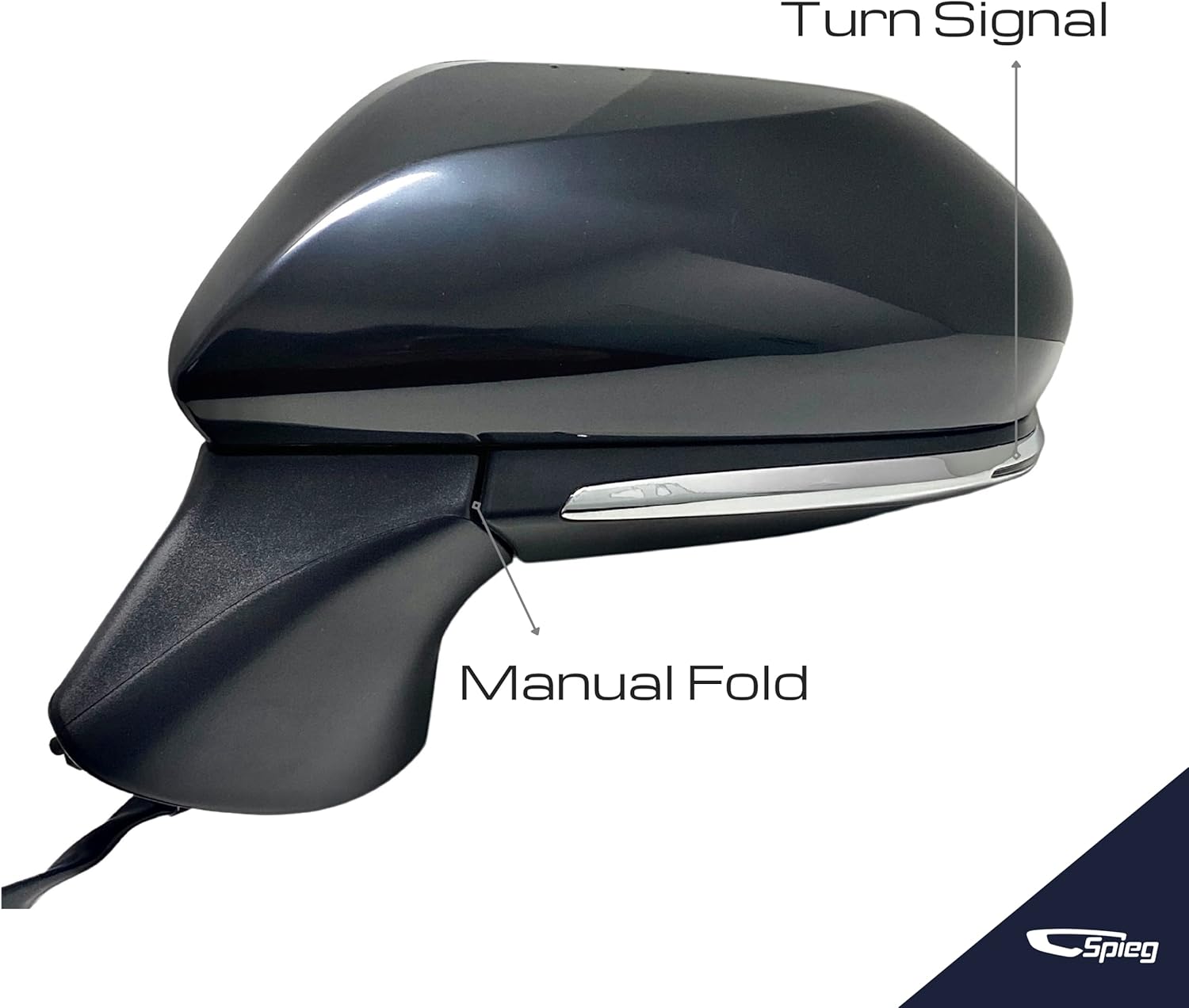 Spieg Driver Side Mirror for 2018-2025 Toyota Camry Power Adjustment Blind Spot Monitoring Heated Turn Signal Light Painted Black 7 Pins Left TO1320368