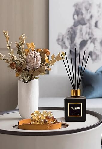 Miniatura 5 de Touche - Difusor de caña natural de lujo. Fragancia perfumada para el hogar de larga duración. Aceite esencial natural sin alcohol. Botella de