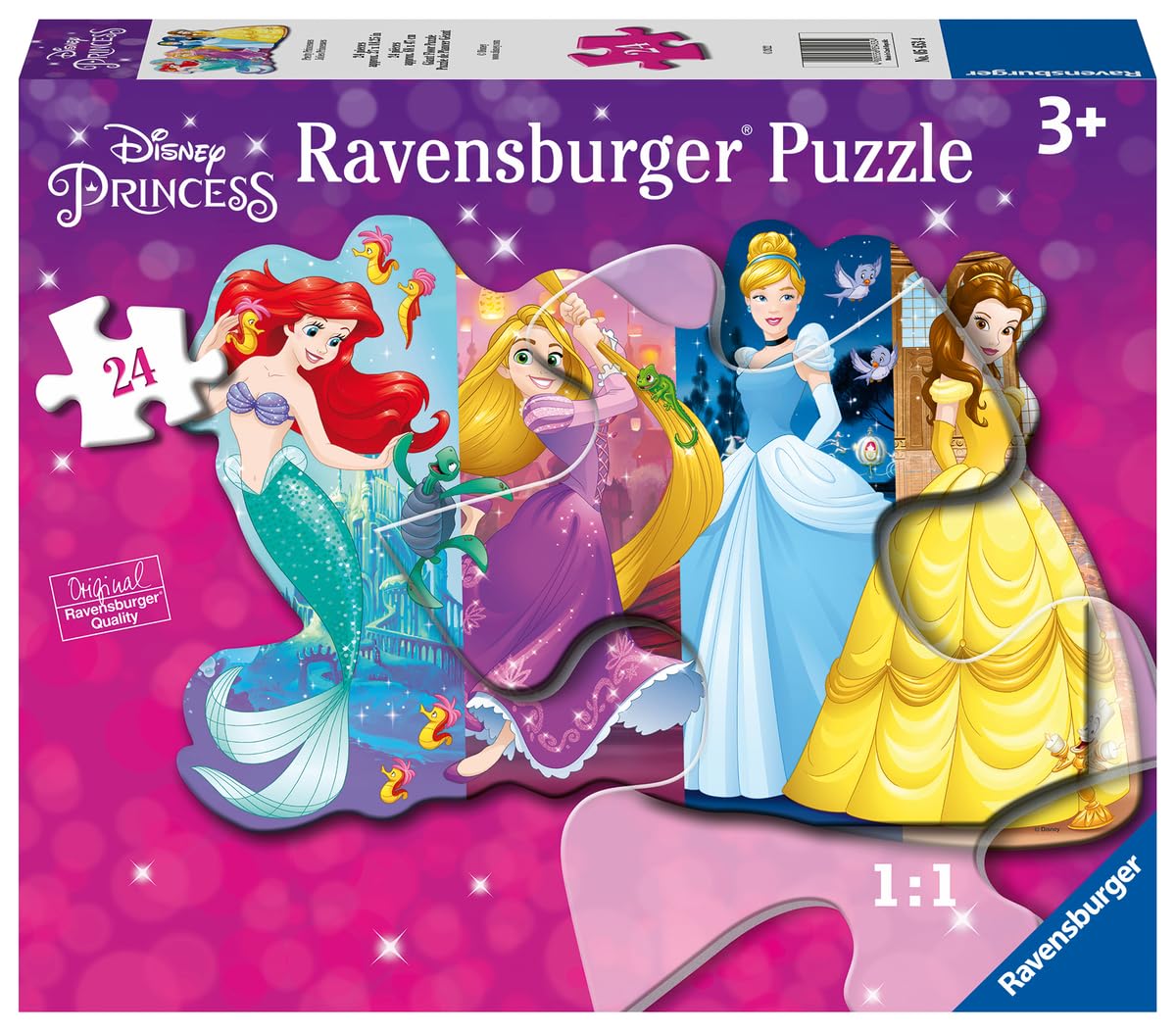 Ravensburger Disney Princess Pretty Princesses Shaped Floor Puzzle | 24-Piece Jigsaw | Unique Pieces | Kid-Friendly | Model Number: 05453 - Image 2