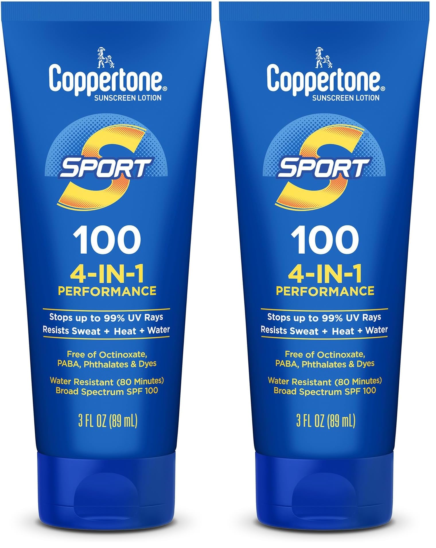 Coppertone SPORT Sunscreen Lotion SPF 100 Twin Pack