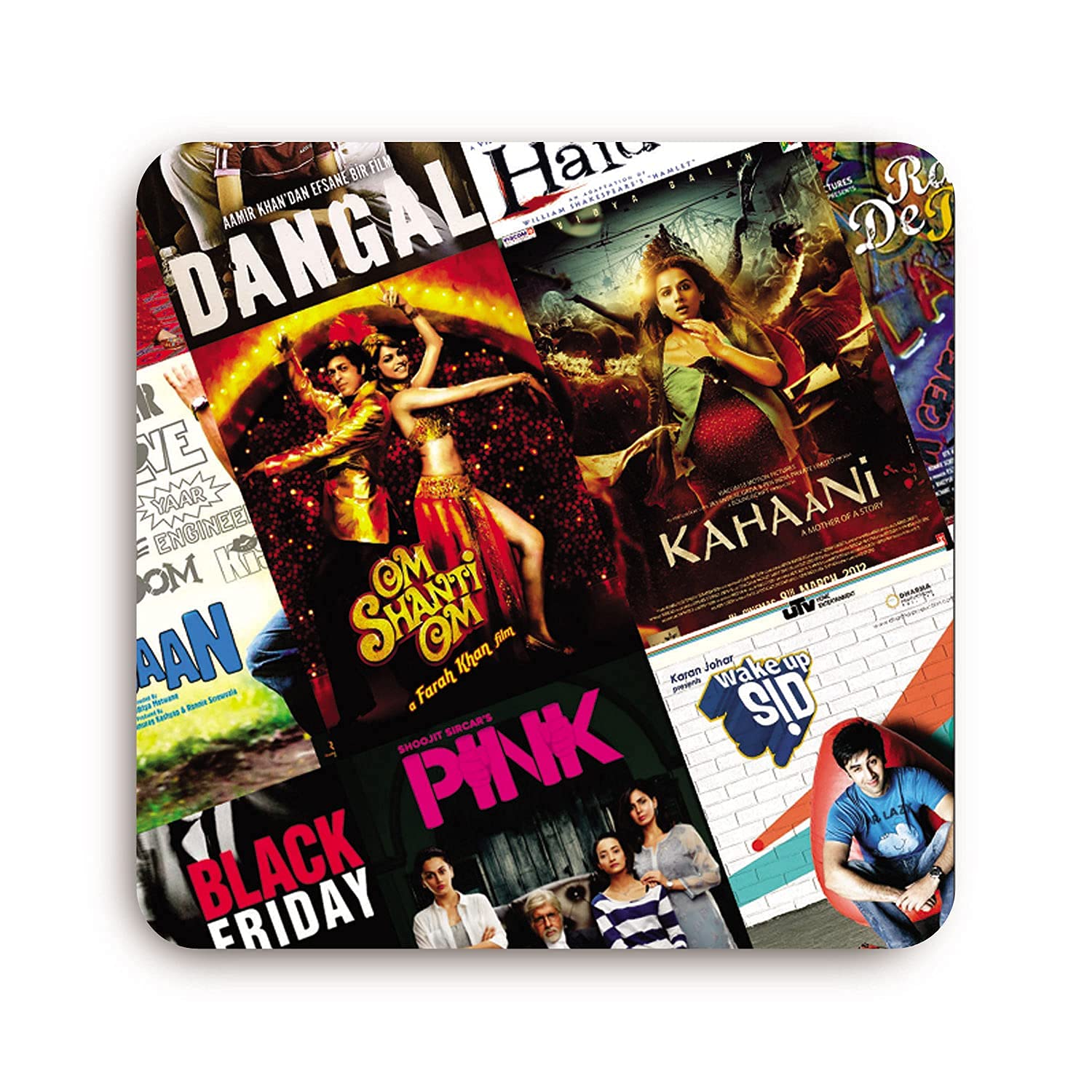 Bollywood Indian Hindi Movies Coasters Set of Six-MDF Wood Material Coasters for Home and Kitchen, Office Table, Dining Table, Home Decor image 5