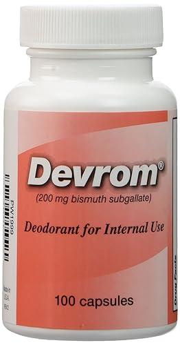 DEVROM Cápsulas de 200 mg desodorante interno - 100 cápsulas