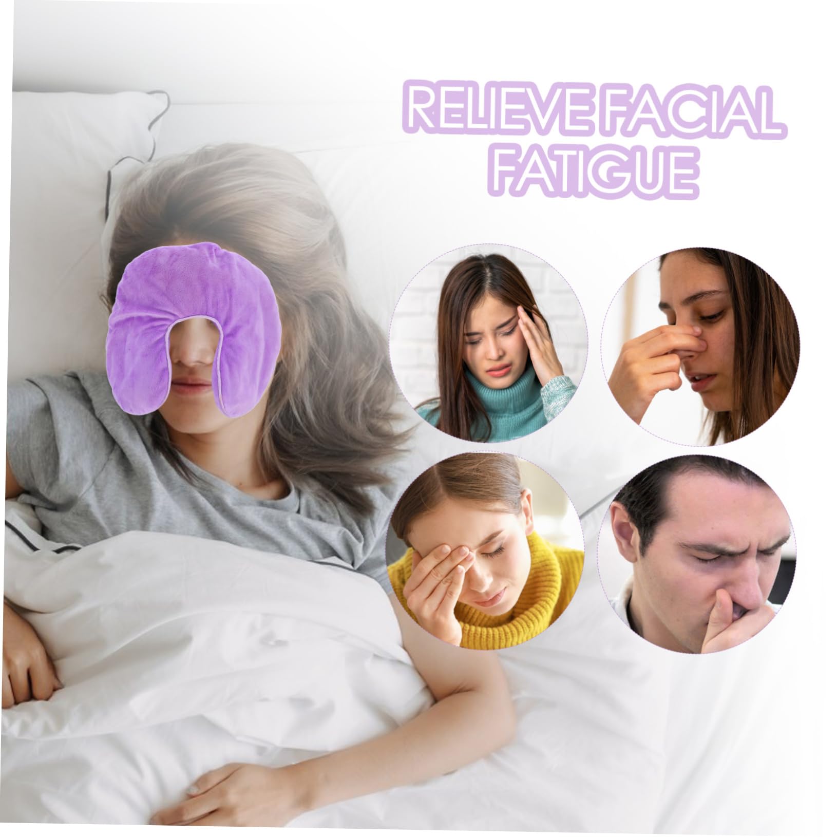 Yardenfun Masque pour Yeux Lavande Pondéré Masque de Thérapie Froid pour Dormir Soulagement des Yeux Secs Céphalées et pour Détente Voyage